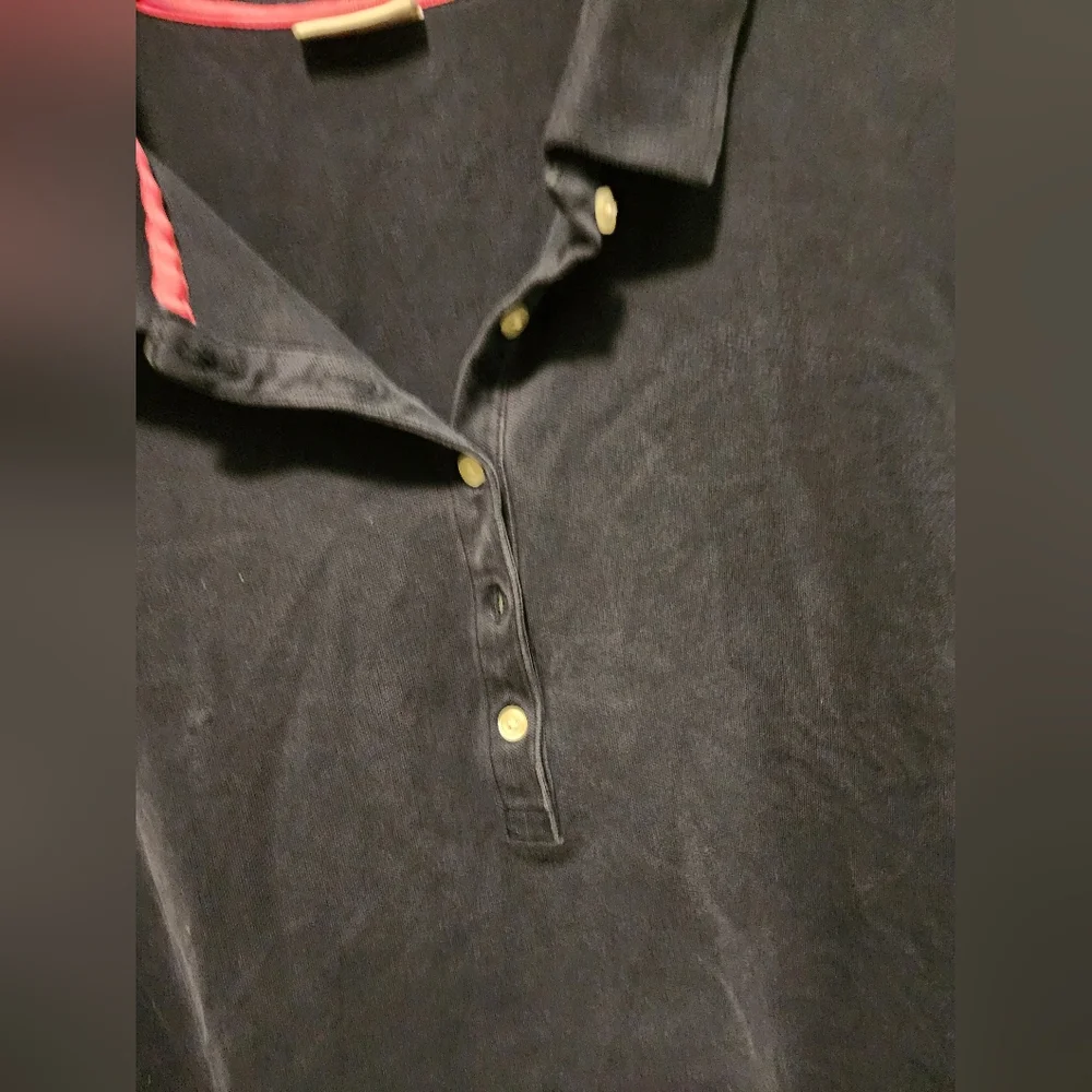 Dkny Blue Denim Jacket with Black Trim